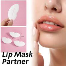 100pcs/Box DIY Lip Mask Patches, One-Time Lip Care Moisturizing Hydrating Lip Mask Stickers - White - View 6