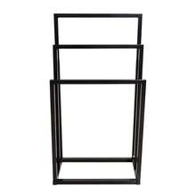 3 Tiers Freestanding Towel Racks For Bathroom, Metal Towel Rack Standing Towel Holder Drying Hand Towel Stand Hold... - Black - View 5