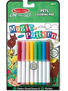 EstiloTendenciaMelissa & Doug Magic-Pattern Marcador de Mascotas para Niños Bloc de Colorear Actividad de Viaje Calidad Premium Versión Mejorada - Inglés - Ver 1