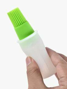 1个便携式硅胶油瓶，适用于烧烤油刷、糕点烘焙、户外烘焙烧烤，带盖硅胶油刷，耐热硅胶油瓶，户外烧烤刷，烘焙工具，家用厨房工具，硅胶刷，油刷，炊具，厨房小工具，厨房用具 - 彩色 - 查看 9