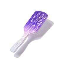 1pc Water Wave Shaped Air Cushion Hair Brush, Medium Size, Square Fluffy Hair Styling Plastic Comb, Women Hair Straightening Brush