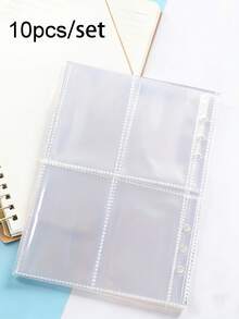 10/20pcs Transparent Waterproof A5 Document Bags, Refill Pages For Photo Albums, Sticker Collection, Suitable For School And Office - Clear - View 2