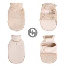 HOLAPET 一件双面大狗衣服，秋冬季保暖套装，带牵引绳孔，柔软舒适的抓绒面料，适合拉布拉多、金毛寻回犬等宠物穿着。 - 彩色 - 查看 25