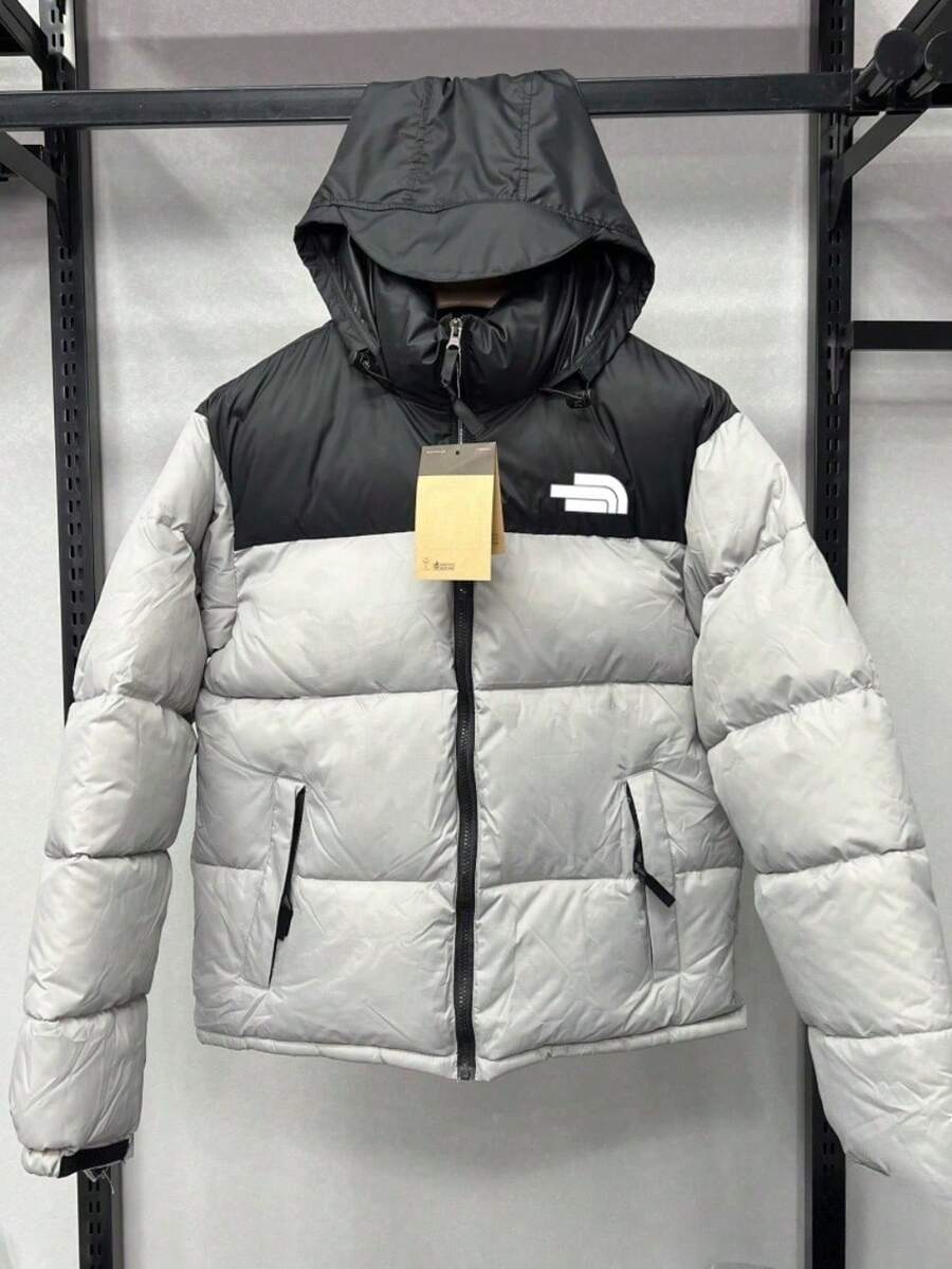 Men's Warm Puffer Down Jacket | Insulated Hooded Long Stylish Coat For Autumn & Winter - 灰色 - 查看 1