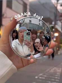 1个旅行自拍凸面镜，广角玻璃镜，小圆镜，可用于记录脚印，手持摄影道具，适合户外旅行摄影和家居装饰 - 彩色 - 查看 2