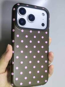 Cute Pink Polka Dot Phone Case, Suitable For IPhone 15/14/13; Fashionable Black-Green Polka Dot Phone Cover, Also Compatible With IPhone 17, 17 Pro Max, 17 Pro, 17 Air, 16, 16 E, 16 Pro Max, 15, 15 Plus, 15 Pro Max, 15 Pro, 14, 14 Pro, 14 Pro Max, 14 Plus, 13, 13 Pro Max, 13 Pro, 11, 12, 12 Pro, 12 Pro Max XS, 8 Plus, 7 And More. Glossy Finish