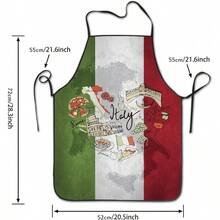 Granbey Funny Apron for Men Women Baking Gardening Sewing BBQ Waterproof Cute Gifts - Bandera italiana - Ver 2