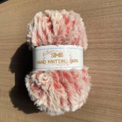 1 Pack 100g 100% Polyester Faux Mink Yarn - Soft Fluffy Long Fiber Knitting Yarn, Suitable For Autumn/Winter DIY Handicrafts, Crocheted Holiday Decorations, Woven Faux Fur Scarves And Hats - Plush And Comfortable Artificial Fur Yarn, 65m, Multi-Color