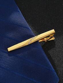 1pc Men's Simple Business Necktie Accessory Tie Clip, Asymmetrical Pattern, Affordable Clip To Enhance Style - Bevel Tie Clip - View 9