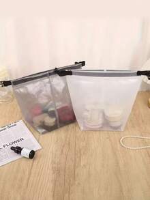 Mesh Shower Bag, Women's Waterproof Travel Cosmetic Bag, Plastic Makeup Bag With Strap And Handle, Portable - Multicolor - View 4