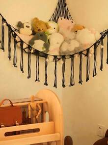 Stuffed Animal Storage Hammock Net,[US-Based Shipping]1PC-Ornament Hammock Macrame,Stuff Animal Storage Corner Hanging Net Holder,Mesh Hammock Fabric Ornament Organizer With Hooks,For Bedroom,Hanging Stuff Animal,Organizer Holder Large Size,Room Decor, Boho Love Valentine,Spirngtime Toy, Valentines Dolls,Thanksgiving Decorations, Dwarf, Goblin Storage Hammock Net, Home Decor, Room Decor,Ins Style Wall Decor Gifts Birthday Graduation,Cute Room Decor Aesthetic Bedroom,Women's Fall Clothing Winter Clothing Christmas Gift Fall Autumn Velvet Furry Party Fuzzy Plush Thanksgiving Festival Cyber Monday Holiday Knitted Winter Valentine' S Day Gift,Home Décor,Room Deciration,Makeup 0rginizer,Closet Shelving System,Storage Orangizer,Ganchos,Toy Storage,Desk Organzier,Stuffed Animal Storage,Toy Box Laundry Basket Room Deocr Organizador De Juguetes Storage Container Toy Organizer Organziers Storage Storage Bins Toy Chest Shelves Dresser Storage Cabinet Room Acesories Bedroom Toys Blanket Basket - màu đen - Xem 7