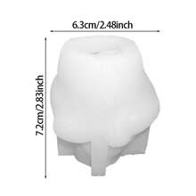 Khuôn silicon hình hoa loa kèn, dùng để làm nến thơm, nến thạch cao, xà phòng, đồ thủ công trang trí, quà tặng DIY cho Ngày Valentine, đám cưới, sinh nhật, trang trí nhà cửa và có thể tái sử dụng. - trắng - Xem 3