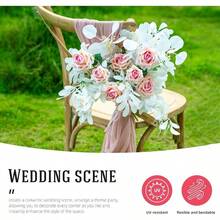 Roses Faux Flowers Silk Roses 16.5in Artificial Roses With Stems Realistic Artificial Flowers Suitable Indoor Home Decor Bouquet Wedding Decor Party Decor Pink Purple, 12PCS - 粉紅色 24 件裝 - 查看 6