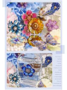 10pcs/Set Crystal Diamond Pearl Rose Butterfly Mini Pocket Stickers, Suitable For Mini Landscape Pocket Stickers, Can Be Pasted On Luggage, Computers, Cups, Phone Cases, Refrigerators, Walls, Helmets, Cabinets, Boxes, Etc.