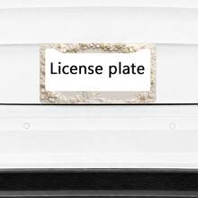 1 Piece Metal License Plate Frame, Designed With Multiple Blooming White Flowers, Perfect For Celebrating Thanksgiving, Suitable For USA And Most International Vehicles, Includes Mounting Screws, Ideal Car Accessory - 12x6inch , Car Decoration, High-Quality Surface Treatment, Sturdy Structure, Holiday Decoration, Must-Have For Car Owners,Car Cover,Car Must Haves,Gifts,Car Decor,Car Picks,Car Acessesories>Essentials - 多色12.2x6.3inch/31x16cm - 查看 8