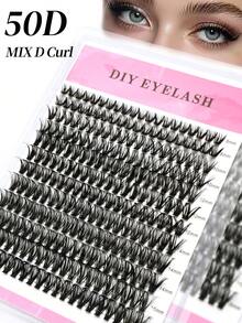Ouge Guaner 50D 柔软卷翘自然睫毛嫁接套装，8-16mm 混合，0.07mm D 卷度，12 排共 240 根，防水貂毛，3D 轻盈 DIY 睫毛套装，适合自然妆容、浓妆、日常妆容，便携易用，适合日常佩戴或出席活动。 - 黑色 - 查看 7