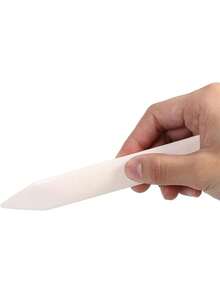 EstiloGarosa 6 Pulgadas Carpeta Hueso Genuino Plisado Herramienta Pluma de Origami Plegable para Encuadernación Fabricación Hecha A Mano Bricolaje de Cuero Conformación de PliegueVersión mejorada - 1 - Ver 4