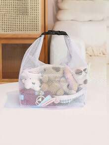 Mesh Shower Bag, Women's Waterproof Travel Cosmetic Bag, Plastic Makeup Bag With Strap And Handle, Portable - Multicolor - View 10