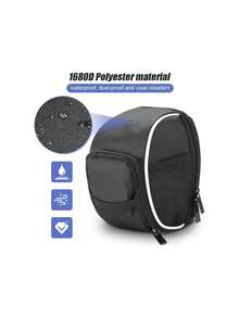 Bolsa para Manubrio de Bicicleta, Impermeable, Tubo Frontal, Gran Capacidad con Bolsillo de Malla, Cubierta de Lluvia, Universal para Bicicletas,37267366 - Multicolor - Ver 6
