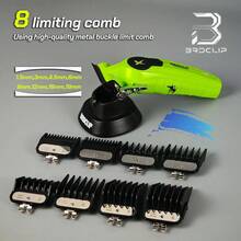 BRDCLIP Professional Haircut Set, Electric Adjustable Hair Clipper, High-Speed Motor Hair Trimmer, Rechargeable Salon Use Hair Styling Equipment FA1C, BRD-107 - Multicolor - View 4