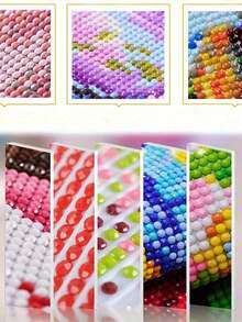 Diamond Painting Kit Shark-Shaped Paper Roll Holder Colorful Diamond Embroidery Handmade Paradise Falls DIY Mosaic Home Decoration Gift - Multicolor - View 8