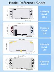 遊戲、貓、兔子、鬱金香主題超薄 TPU 保護殼，相容 Switch OLED/Lite/New Switch2 (2025)。可直接放入底座，無需拆卸。防震防塵。多色可選。春季浪漫、鄉村風、情人節、新年、開學季。 - 彩色 - 查看 12