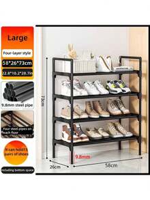 Estantería de zapatos simple, estantería de zapatos portátil, estantería de zapatos para el hogar, estantería de zapatos con cubierta antipolvo, estantería de zapatos de varios niveles ahorradora de espacio, estantería de zapatos estrecha para dormitorio, estantería de almacenamiento, estantería para zapatos, estantería de almacenamiento estrecha, adecuada para sala de estar, pasillo, útiles escolares - Multicolor - Ver 15