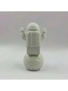 EstiloEstatua De Astronauta, DecoracióN De Estatua De Astronauta, DecoracióN De Estante Blanco, DecoracióN De Mesa, Lindo Adorno De Figura De Espacio Para Hombres Y NiñOs (Estatua De Astronauta PequeñA Plateada/Blanca)VersióN Mejorada - 1 - Ver 5