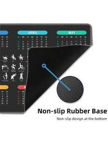 Mouse Pad With Stitched Edge, Computer Mouse Pad With Non-Slip Rubber Base, Computer Mouse Pad Is Suitable For Computer Notebook Computer Mouse (2026 Calendar Black) - Multicolor - View 6
