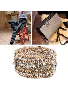 EstiloTendencia2.5Cm Rhinestones Cinta, DIY Malla Wrap Rollo Cadena Ajuste Bandas Apliques Para Banquetes Bodas Arreglos Florales, DecoracióN Fiestas Eventos Celebraciones Matrimonios CumpleañOCalidad PremiumVersióN Mejorada - #01 - Ver 2