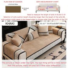 Four Seasons Universal Chenille Non-Slip Sofa Cushion Light Luxury Thick Seat Cushion Cover Blanket Warm Cover Towel Backrest Towel Armrest Towel Pet Pad Bedroom Office Sofa Protective Cushion Cover Decorative Pad Can Also Be Used For Bedside Pad Living Room Pad Baby Crawling Mat 1/2/3/4 Seat Sofa Cushion 1 Piece Gifts Birthday Graduation Sofa Cover Couch Cover Sofa Covers Room Decor Living Room Decor - Khaki - View 17