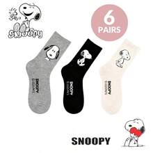 SNOOPY 1/3/5/6/10双装 史努比卡通可爱中筒袜 创意个性化秋冬时尚袜子