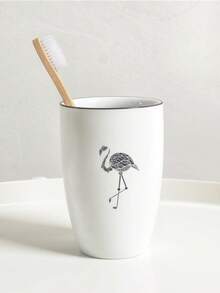 Japanese Minimalist INS Style Creative White Matte Ceramic Rinse Cup, Toothbrush Cup, Bathroom Cup - Multicolor - View 2