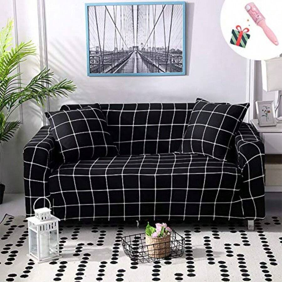 Chickwin Funda Elástica para Sofá de 1/2/3/4 Plazas Universal Antideslizante Tejido Elástico Suave Lavable Moderno Extensible Cubierta Protector de Sofá Cover 3 plazas Nórdico - Multicolor - Ver 1