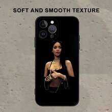 Funda de teléfono de silicona mate negra compatible con iPhone 17 Air, 16, 15, 14, 13, 12, 11 Pro Max, funda suave de TPU, funda compatible con iPhone 17 Pro, 17 Pro Max, 17, 16 Pro - z6 - Ver 6