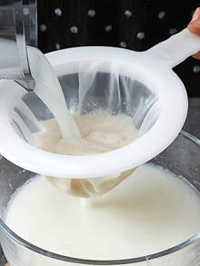 500片超细网筛 | 可重复使用悬挂式筛子，适用于家庭酿造、厨房、果汁和面粉过滤，易于清洁的多用途食品过滤器，塑料材质