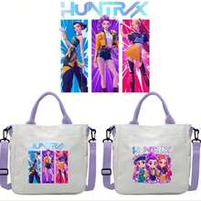 K-Pop Demon Huntes Shoulder Bag - Cute Cartoon And Zoev Printed Crossbody Bag, Large Capacity Gift Bag, Suitable For Organizing And Storing Cosmetics, Toiletries, Skincare, Hair Accessories, Jewelry, Chargers, Stationery, Etc. - Multicolor - View 1
