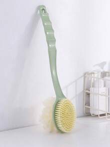 1 pièce Brosse de bain à long manche, convient pour le brossage du dos et le nettoyage de la douche, brosse de bain 2-en-1, tête de brosse à poils doux à long manche, convient pour le nettoyage du dos et du corps, brosse de bain à long manche, ensemble multifonctionnel de brosse pour le dos et le nettoyage de la douche, brosse de bain à double tête, unisexe, cadeau pour la mère, couleur et style aléatoires. - Multicolore - Voir 12