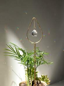 3 件装棱柱种植桩花盆装饰、花园装饰、家居装饰 - 金色 - 查看 4