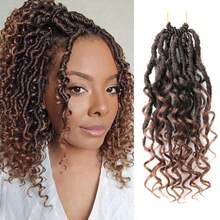 Goddess Locs Crochet Hair 10 Inch 1Pack Boho Faux Locs Crochet Hair Pre Looped Synthetic Crochet Hair For Women Daily And Party Use - Multicolor - View 11