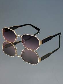 New Retro Classic Small Frame Rectangle Fashion Glasses Men Women Punk Personalized Hip Hop Festival Party Street Shooting Catwalk Fashion Glasses - Multicolor - View 13