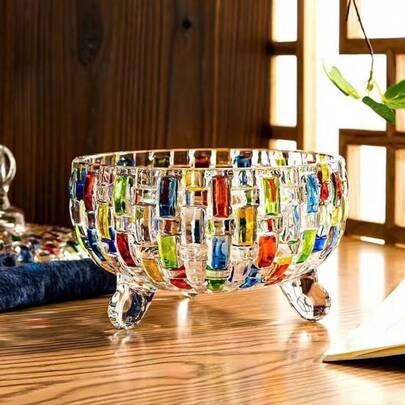 Elegant Transparent Glass Candy Jar With Lid - Perfect For Holding Nuts, Jewellery And Small Trinkets - Ideal Choice For Home Decor And Storage, Ramadan Gifts, Everyday Gifts, Party Storage Gifts