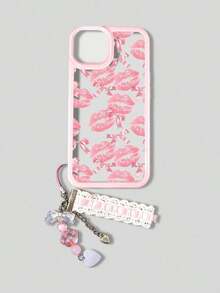 ROMWE Fairycore 1pc Pink Lip Pattern Phone Compatible With 11 12 13 14 15 Pro 16 - Kiểu 1 (1 CÁI) - Xem 5