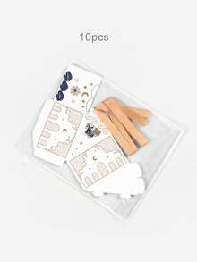 10pcs Ramadan Box Creative Triangle Cake Shape Birthday Surprise Party White Gift Blind Box Packaging Ramadan Party Supplies - Multicolor - View 10