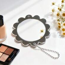 4个装——新款多巴胺向日葵单面口袋化妆镜，女孩专用，便携式手持化妆挂件礼品小镜子 - 彩色 - 查看 9
