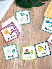 Arabic Alphabet Flashcards - Islamic Arabic Learning Tool, Arabic Language Study Cards - Arabic Letter Cards For Beginners,Arabic Reading Basics Cards, Educational Islamic Flashcards, Unique Gift Idea,Back-To-School Essentials, Back-To-School Gifts - Multicolor - View 5