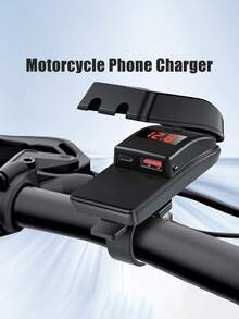 新款摩托车USB充电器，防水USB摩托车充电器，双USB Type-C接口，支持PD和QC快充3.0，适用于摩托车和手机