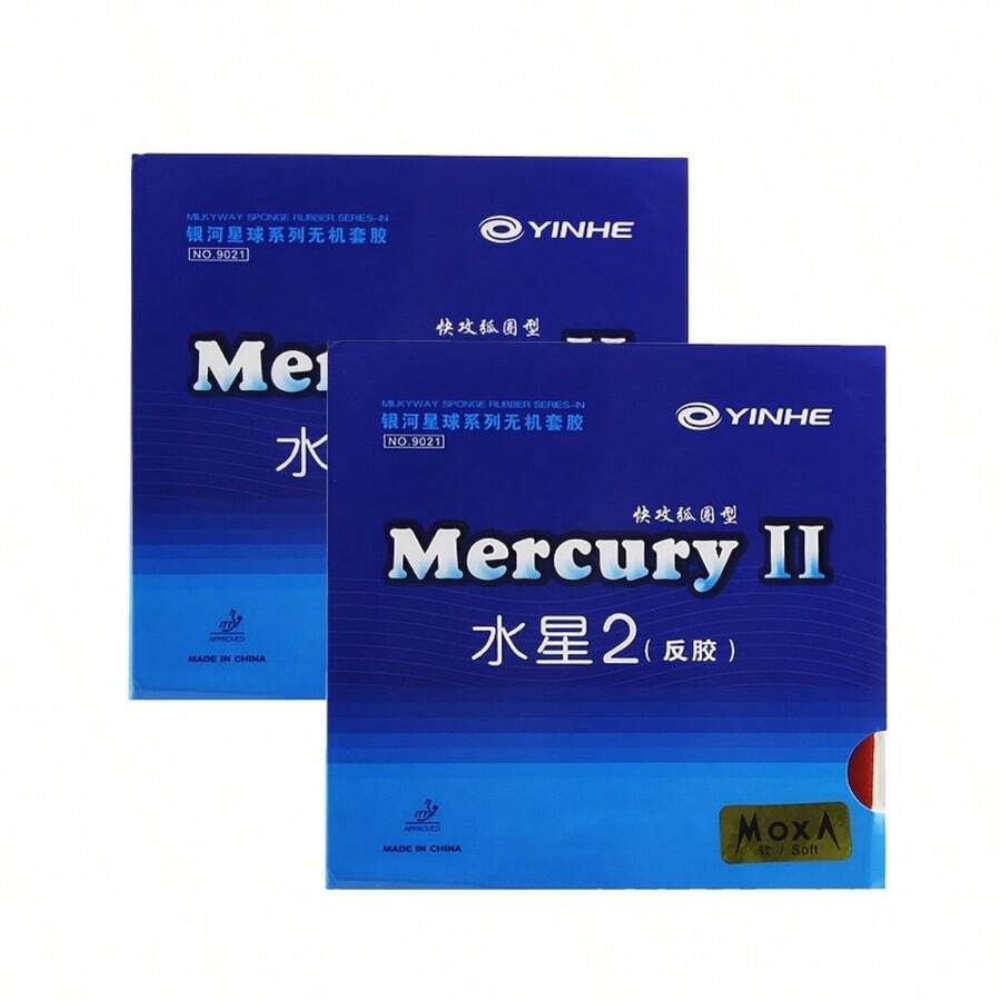 2pcs Table Tennis Racket Rubber, Mercury 2 Sticky Fast Attack Loop Type Table Tennis Rubber, Inverted Rubber