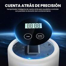 Cama para ejercicio tipo pilates,Tabla de Ejercicio Multifuncional Plegable para Entrenamiento en Casa con Bandas de Resistencia y Agarraderas Ajustables - Azul - Ver 4