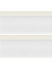 Estilo100 Piezas de Agujas de Punto de Cruz, Agujas de Coser a Mano de Ojo Grande en Caja Transparente para Coser Bordados(24#)Versión mejorada - 1 - Ver 7